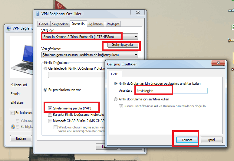 Windows XP VPN client.