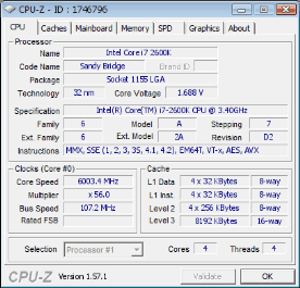 Core i7-2600K ile 6 GHz
